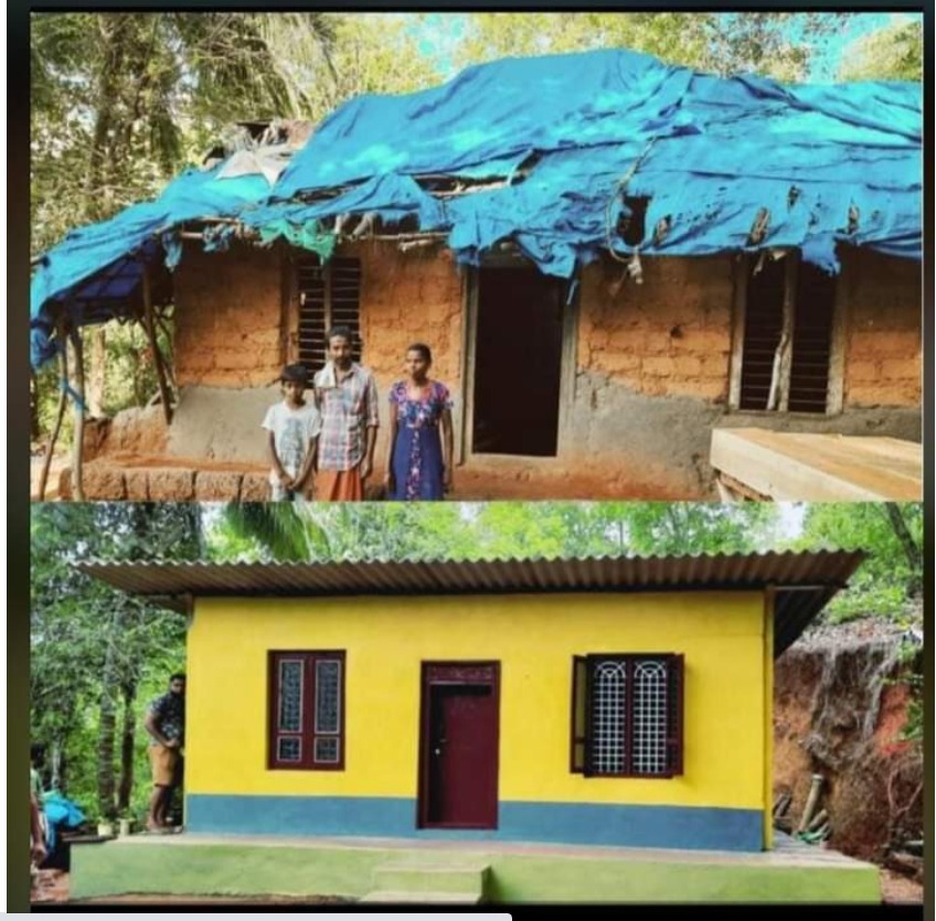 ಹರಕಲು ಜೋಪಡಿಯಲ್ಲಿ ವಾಸಿಸುತ್ತಿದ್ದವರಿಗೆ ಮನೆ ನಿರ್ಮಿಸಿಕೊಟ್ಟ  ಮುಸ್ಲಿಂ ಐಕ್ಯ ವೇದಿಕೆ