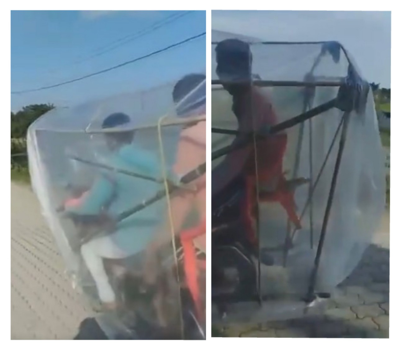 ಕೊರೋನಾದಿಂದ ರಕ್ಷಿಸಿಕೊಳ್ಳಲು ಬೈಕಿಗೆ ಬಬಲ್ | ಇಲ್ಲಿದೆ ವೈರಲ್ ವೀಡಿಯೋ