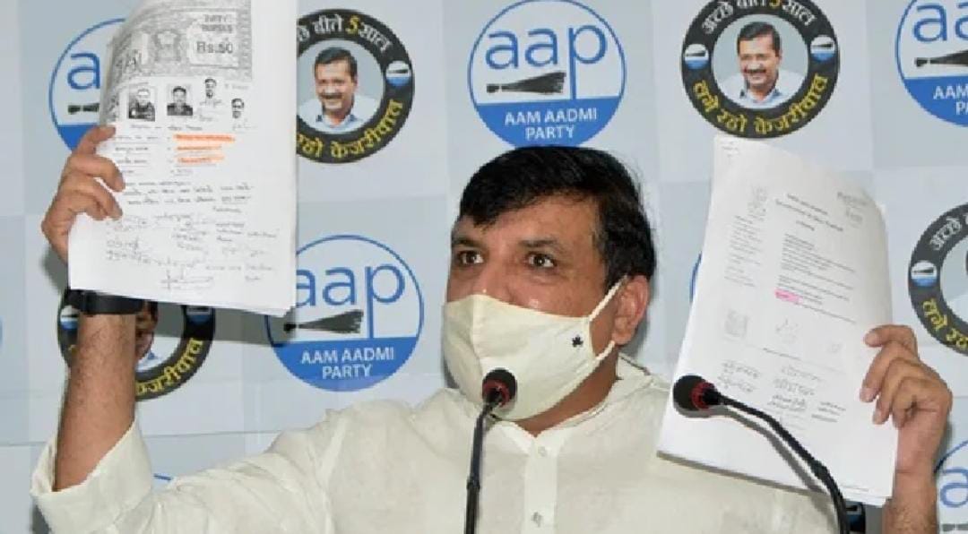 ರಾಮನ ಆದರ್ಶ ಪಾಲಕರಿಂದ ಭ್ರಷ್ಟಾಚಾರಿಗಳಿಗೆ ಸಾಥ್: ಆಪ್ ಸಂಸದ ಸಂಜಯ್ ಸಿಂಗ್ ಆರೋಪ