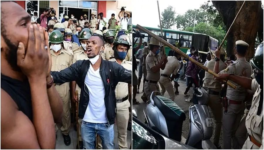 ನೈಜೀರಿಯನ್ ಪ್ರಜೆ ಸಾವು, ಪೊಲೀಸರ ಮೇಲೆ ಹಲ್ಲೆ ಯತ್ನ, ಲಾಠಿಚಾರ್ಜ್