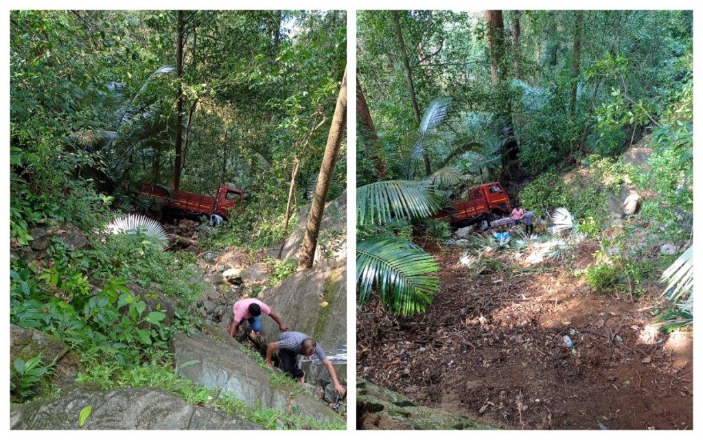 ಆಗುಂಬೆ ಘಾಟಿಯಲ್ಲಿ ಪ್ರಪಾತಕ್ಕೆ ಉರುಳಿದ ಲಾರಿ: ನಾಲ್ವರು ದುರ್ಮರಣ, ಐವರು ಗಂಭೀರ