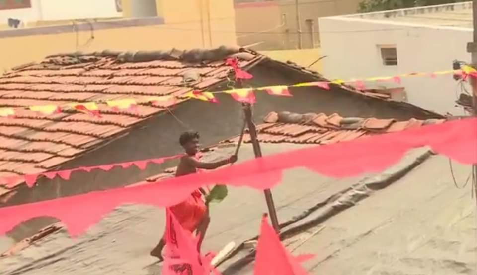 ಹಸಿರು ಬಾವುಟ ಕಿತ್ತು ಕೇಸರಿ ದ್ವಜ ಹಾರಿಸಿದ ಪ್ರಕರಣ| ನಾಲ್ವರ ಮೇಲೆ FIR ದಾಖಲು