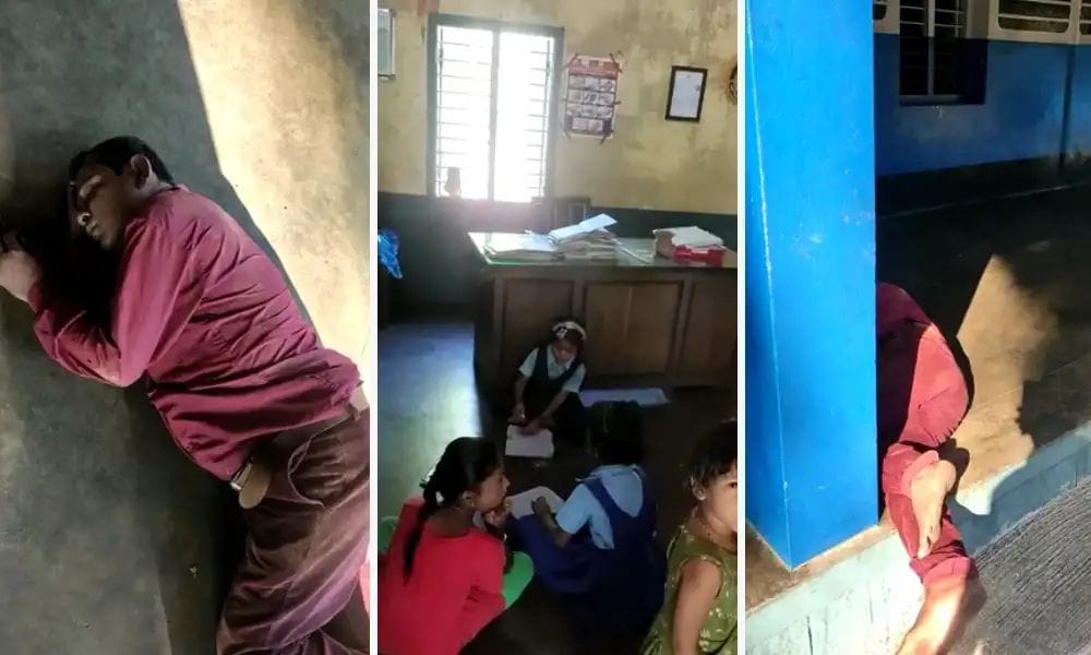 ಉಡುಪಿ: ಕಂಠಪೂರ್ತಿ ಕುಡಿದು ಶಾಲಾ ಜಗಲಿಯಲ್ಲಿ ಮಲಗಿದ ಶಿಕ್ಷಕ