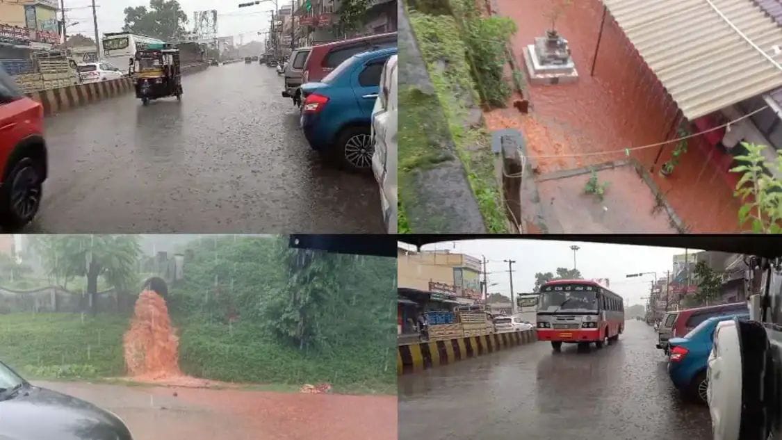 ಚಿಕ್ಕಮಗಳೂರು: ದಿಢೀರ್ ಸುರಿದ ಭಾರೀ ಮಳೆಗೆ ಹೈರಾಣಾದ ಮಲೆನಾಡಿನ ಜನ