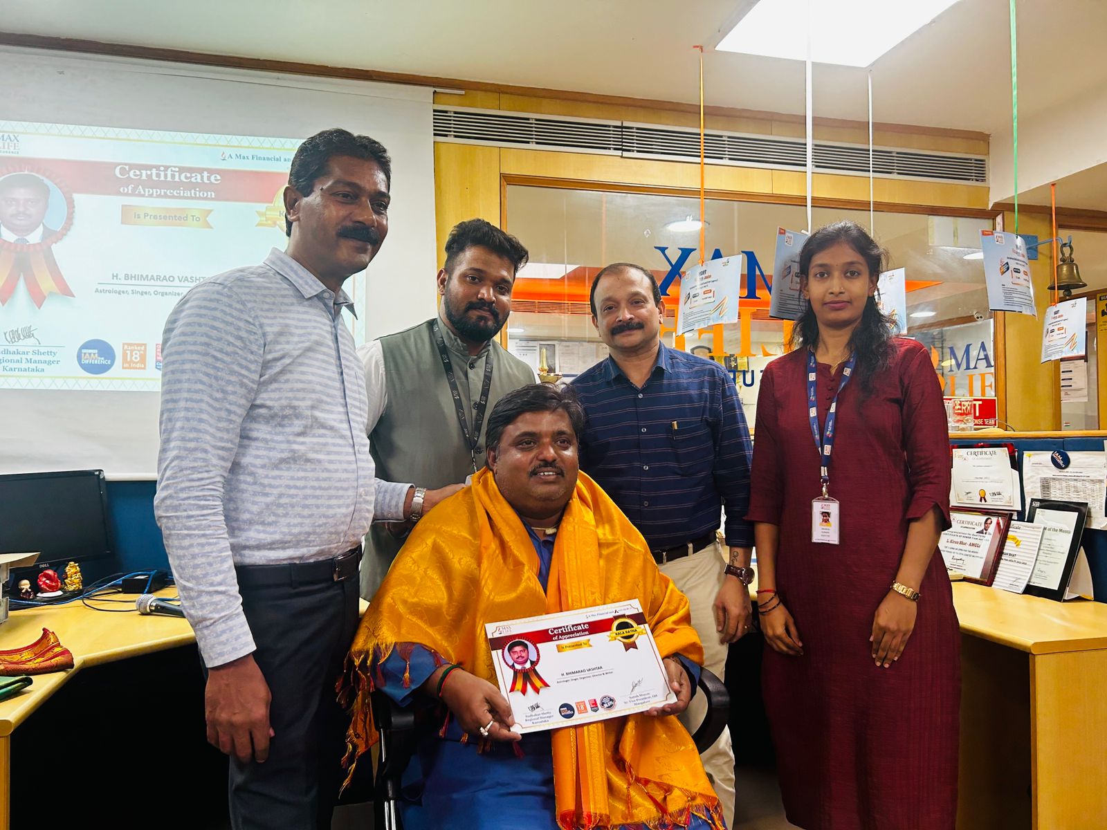 ಸಾಹಿತಿ ಮತ್ತು ಜ್ಯೋತಿಷಿ ಹೆಚ್. ಭೀಮರಾವ್ ವಾಷ್ಠರ್ ಅವರಿಗೆ ಕಲಾ ರತ್ನ ಪ್ರಶಸ್ತಿ