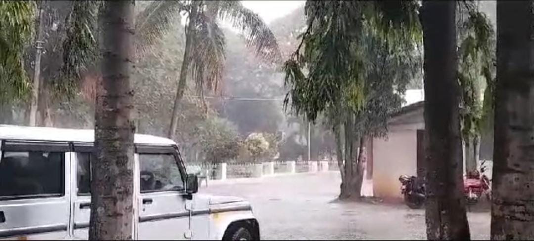 ಚಿಕ್ಕಮಗಳೂರು : ನಗರದೆಲ್ಲೆಡೆ ಧಾರಾಕಾರವಾಗಿ ಸುರಿದ ಮಳೆ