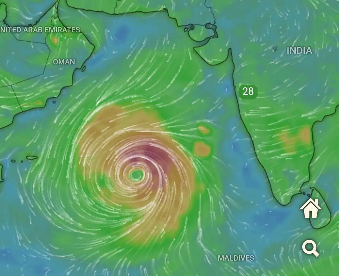 ಅರಬ್ಬಿ ಸಮುದ್ರದಲ್ಲಿ ಚಂಡಮಾರುತ ಸೃಷ್ಟಿ| ಕರಾವಳಿಯಲ್ಲಿ ಭಾರೀ ಮಳೆ ಸಾಧ್ಯತೆ
