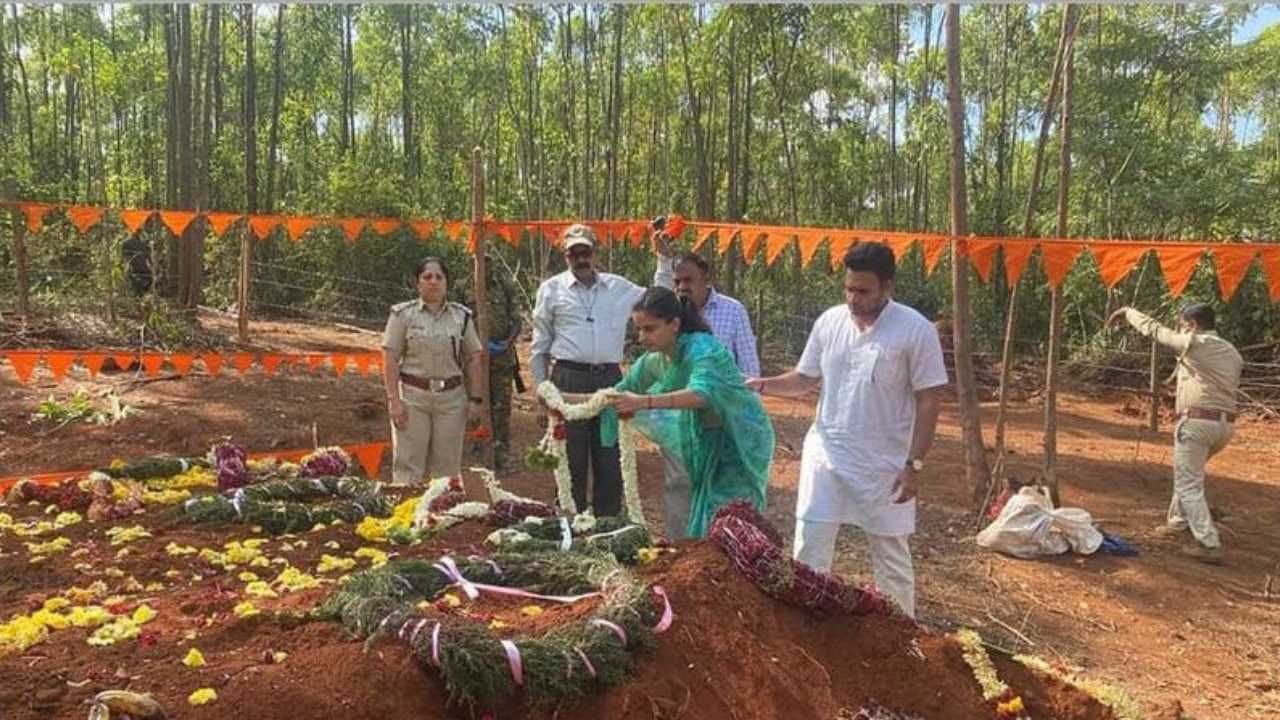 ಅರ್ಜುನನ ಸಮಾಧಿಗೆ ಭೇಟಿ ನೀಡಿ ಪೂಜೆ ಸಲ್ಲಿಸಿದ ಯದುವೀರ್ ದಂಪತಿ