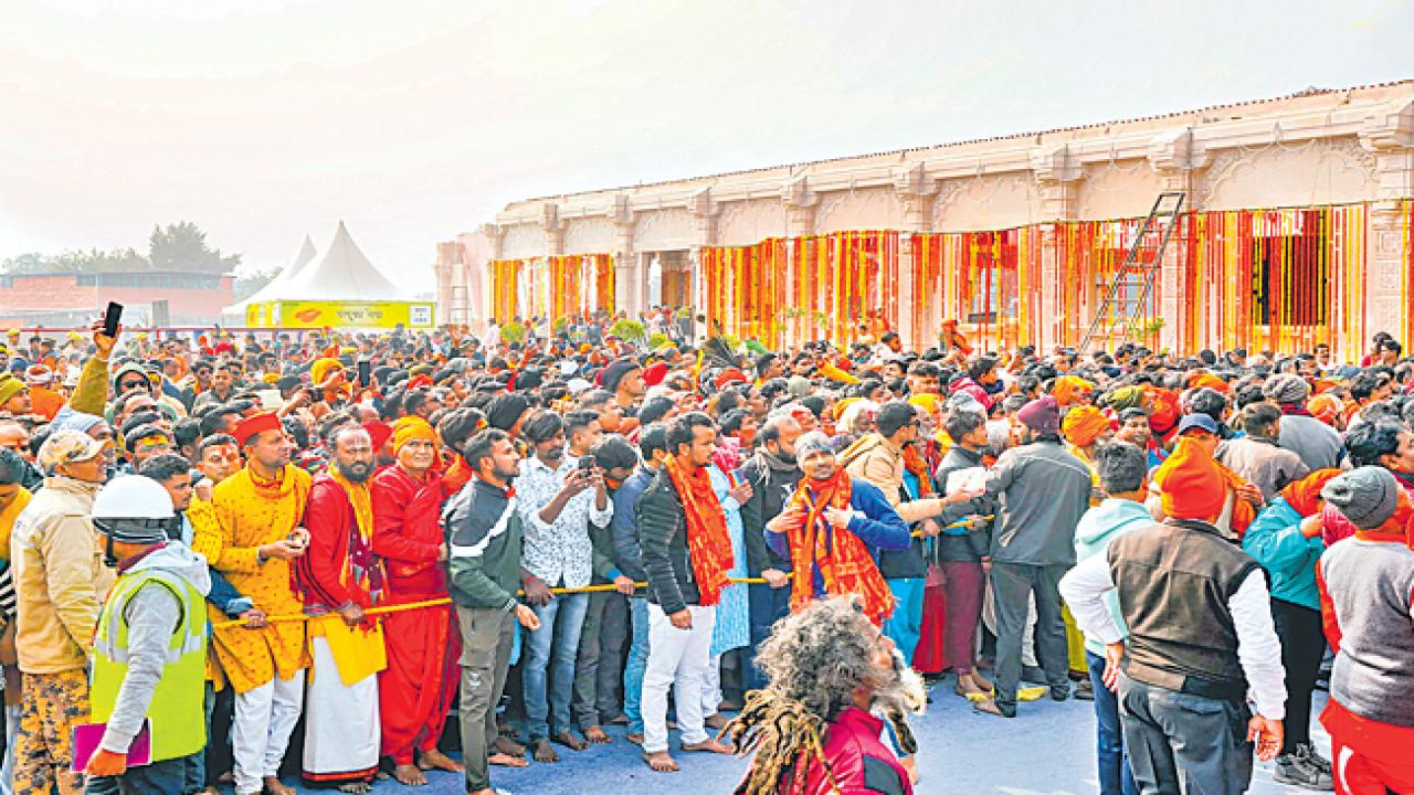 ಕಳೆಯಿತು ಒಂದು ತಿಂಗಳು/ ಆಯೋಧ್ಯೆಯಲ್ಲಿ ಕಡಿಮೆಯಾಗಿಲ್ಲ ಭಕ್ತರ ಸಂಖ್ಯೆ