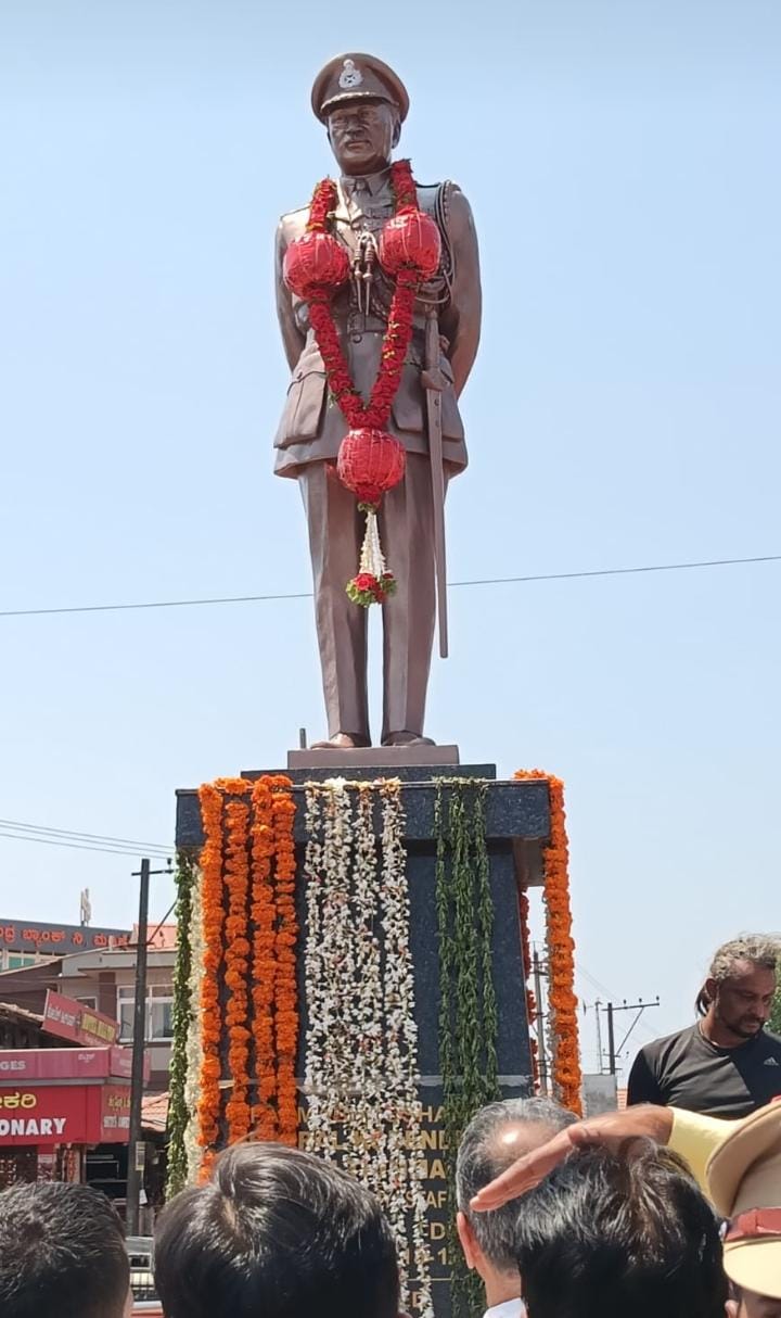 ಮಡಿಕೇರಿ: 180 ದಿನಗಳ ಬಳಿಕ ಜನರಲ್ ತಿಮ್ಮಯ್ಯ ಪ್ರತಿಮೆ ಮರು ಸ್ಥಾಪನೆ