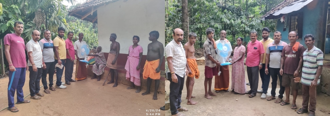ಸುಬ್ರಹ್ಮಣ್ಯ: ಬಾಳುಗೋಡು ಗ್ರಾಮ ಕಾಂಗ್ರೆಸ್ ಸಮಿತಿಯಿಂದ ಅಶಕ್ತ ಕುಟುಂಬಗಳಿಗೆ ಟೇಬಲ್ ಫ್ಯಾನ್ ಕೊಡುಗೆ