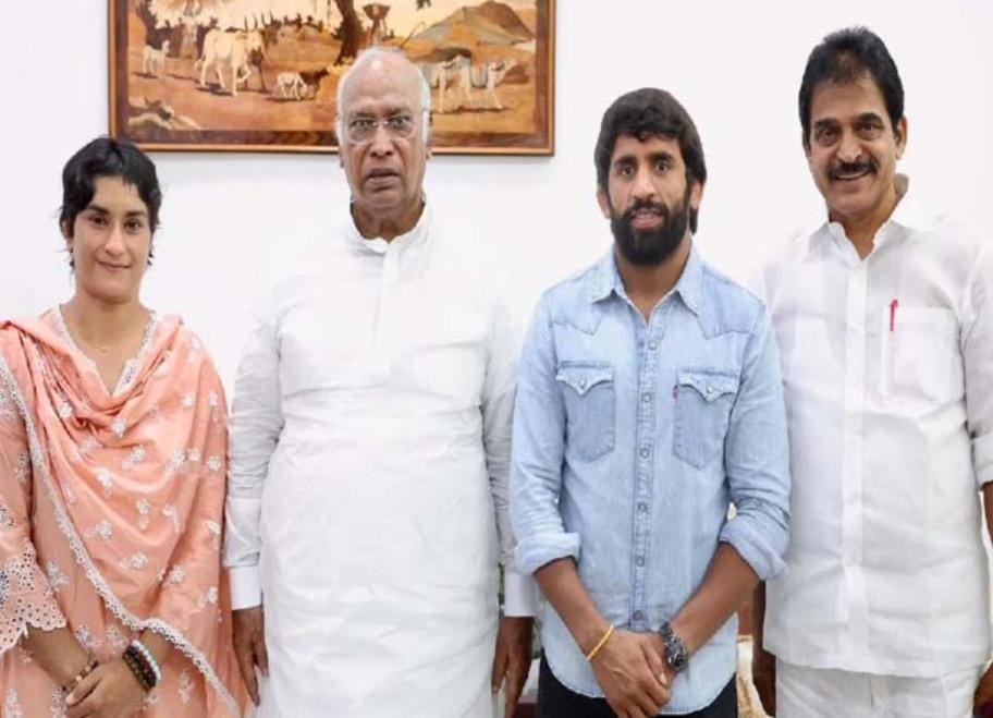 ವಿನೇಶ್ ಪೋಗಟ್ ಮತ್ತು ಬಜರಂಗ್ ಪೂನಿಯಾ ಕಾಂಗ್ರೆಸ್ ಸೇರ್ಪಡೆ