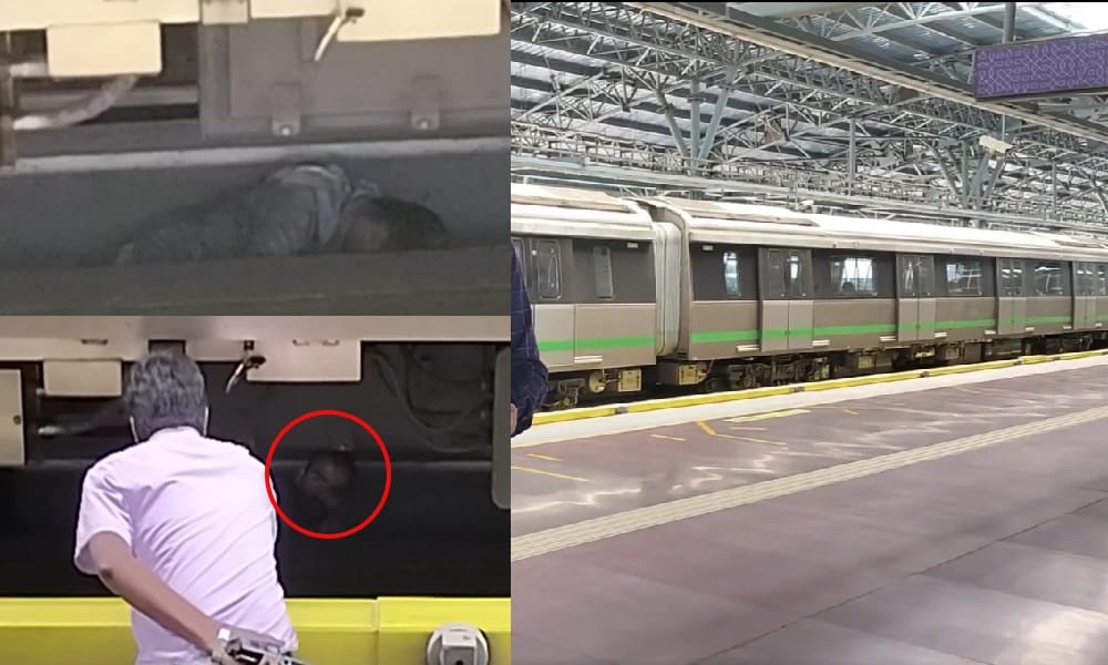 ಬೆಂಗಳೂರಲ್ಲಿ ಮೆಟ್ರೋ ಹಳಿಗೆ ಹಾರಿ ವ್ಯಕ್ತಿ ಆತ್ಮಹತ್ಯೆಗೆ ಯತ್ನ…!