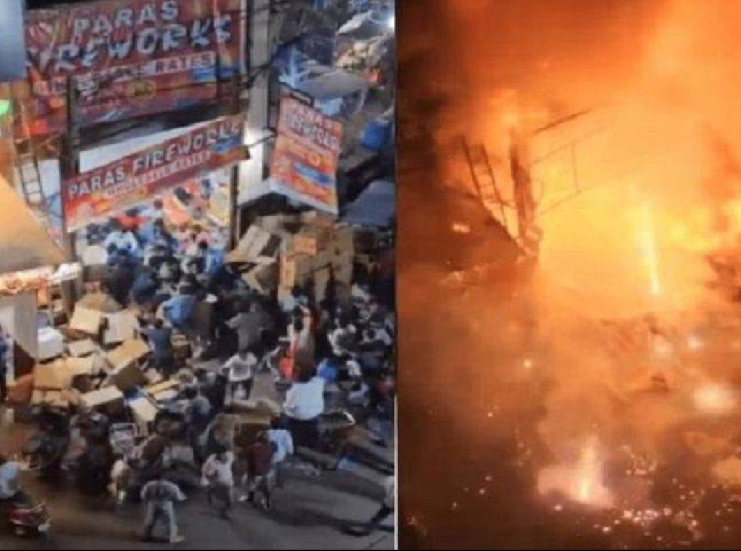 ಪಟಾಕಿ ಅಂಗಡಿಯಲ್ಲಿ ಭೀಕರ ಅಗ್ನಿ ಅವಘಡ : ಗ್ರಾಹಕರು ಪಾರಾಗಿದ್ದೇ ರೋಚಕ.!