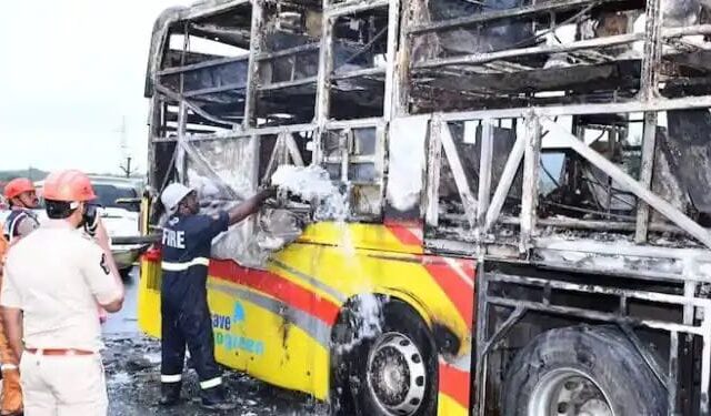 ಕರ್ನೂಲ್ ಬಸ್ ದುರಂತದಲ್ಲಿ ಸಾವಿನ ಸಂಖ್ಯೆ 20ಕ್ಕೆ ಏರಿಕೆ| ಅಪಘಾತ ಸಂಭವಿಸಿದ್ದು ಹೇಗೆ? ಇಲ್ಲಿದೆ ಮಾಹಿತಿ…