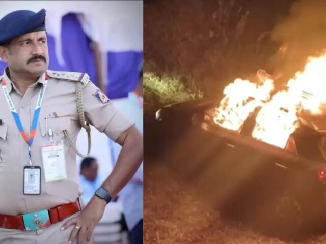 ಧಾರವಾಡ: ಡಿವೈಡರ್ ಗೆ ಡಿಕ್ಕಿ ಹೊಡೆದು ಹೊತ್ತಿ‌ ಉರಿದ ಕಾರು| ಲೋಕಾಯುಕ್ತ ಸಿಪಿಐ ಪಂಚಾಕ್ಷರಿ ಸಾಲಿಮಠ ಸಜೀವ ದಹನ