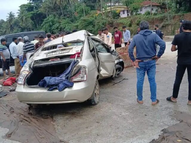 ಮಾಣಿ: ಡಿವೈಡರ್ ಗೆ ಡಿಕ್ಕಿ ಹೊಡೆದು ಪಲ್ಟಿಯಾದ ಕಾರು| ಚಾಲಕ ಸಾವು; ಮೂವರು ಗಂಭೀರ