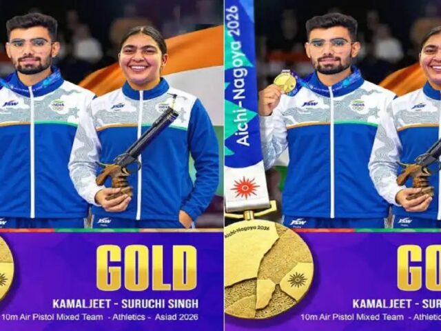 ಏಷ್ಯನ್ ಗೇಮ್ಸ್ 2026| 10 ಮೀಟರ್ ಏರ್ ಪಿಸ್ತೂಲ್ ನಲ್ಲಿ ಚಿನ್ನಕ್ಕೆ‌ ಮುತ್ತಿಕ್ಕಿದ‌ ಭಾರತ